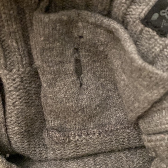 TNA 100% Lambswool Grey Knitted Zip Up Sweater - Picture 12 of 12